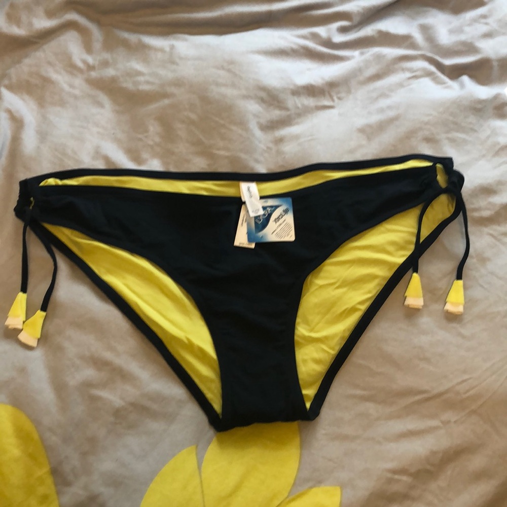 GAP navy blue/citron tassel bikini bottom